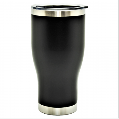 500482- BLACK 30OZ STAINLESS STEEL TUMBLER